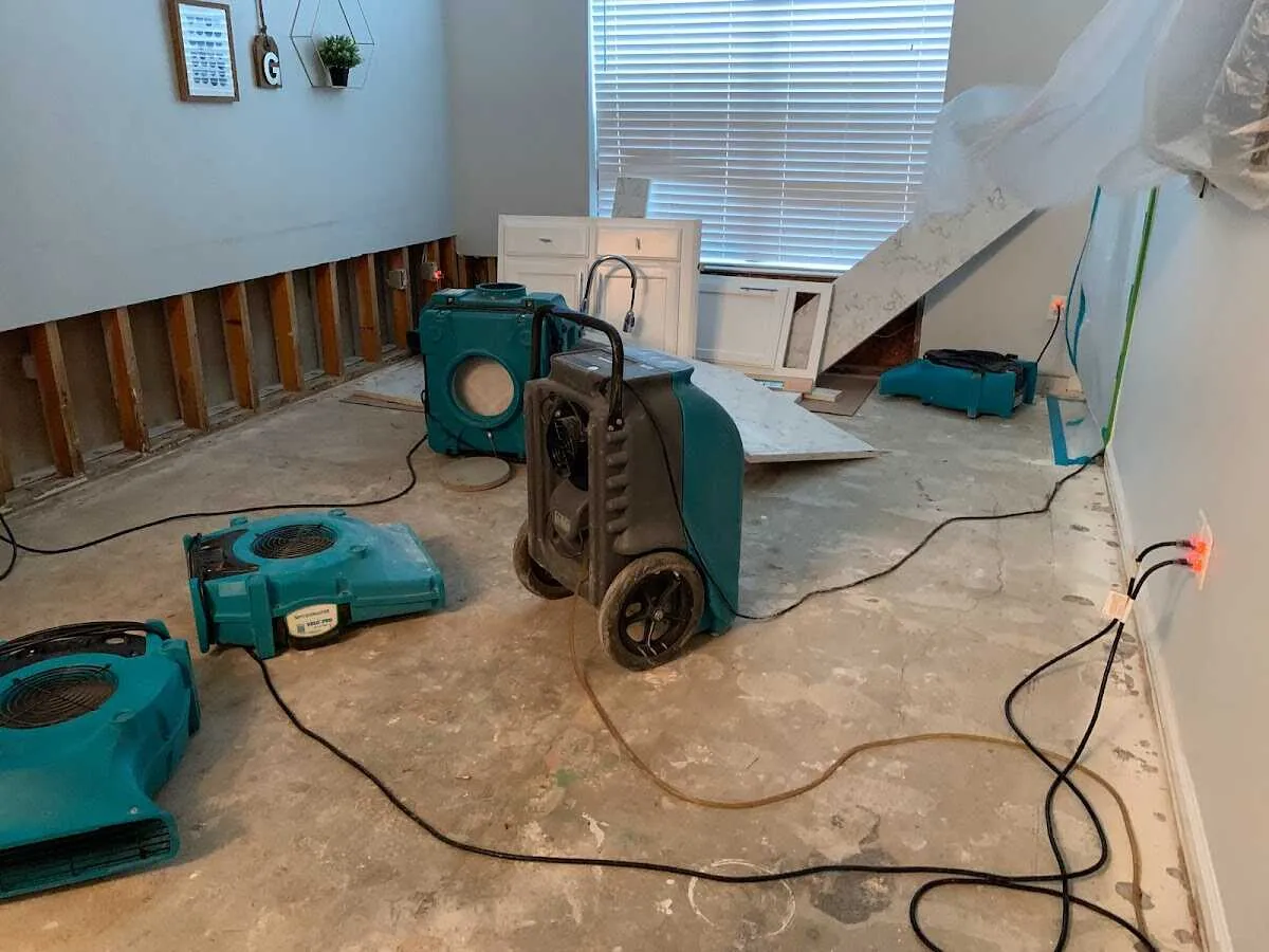 Dehumidifier in flood-cut room for Water Extraction & Removal in Beloit